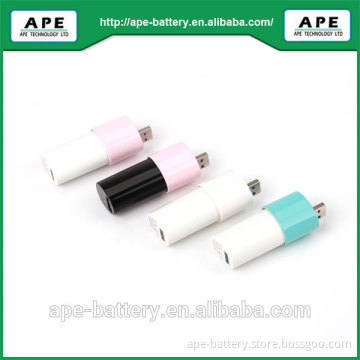 New special retractable USB fast charging power bank for smartphone